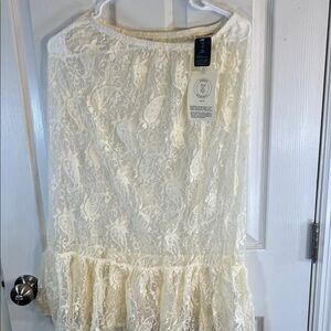 Urban Renewal Cream Lace Skirt
